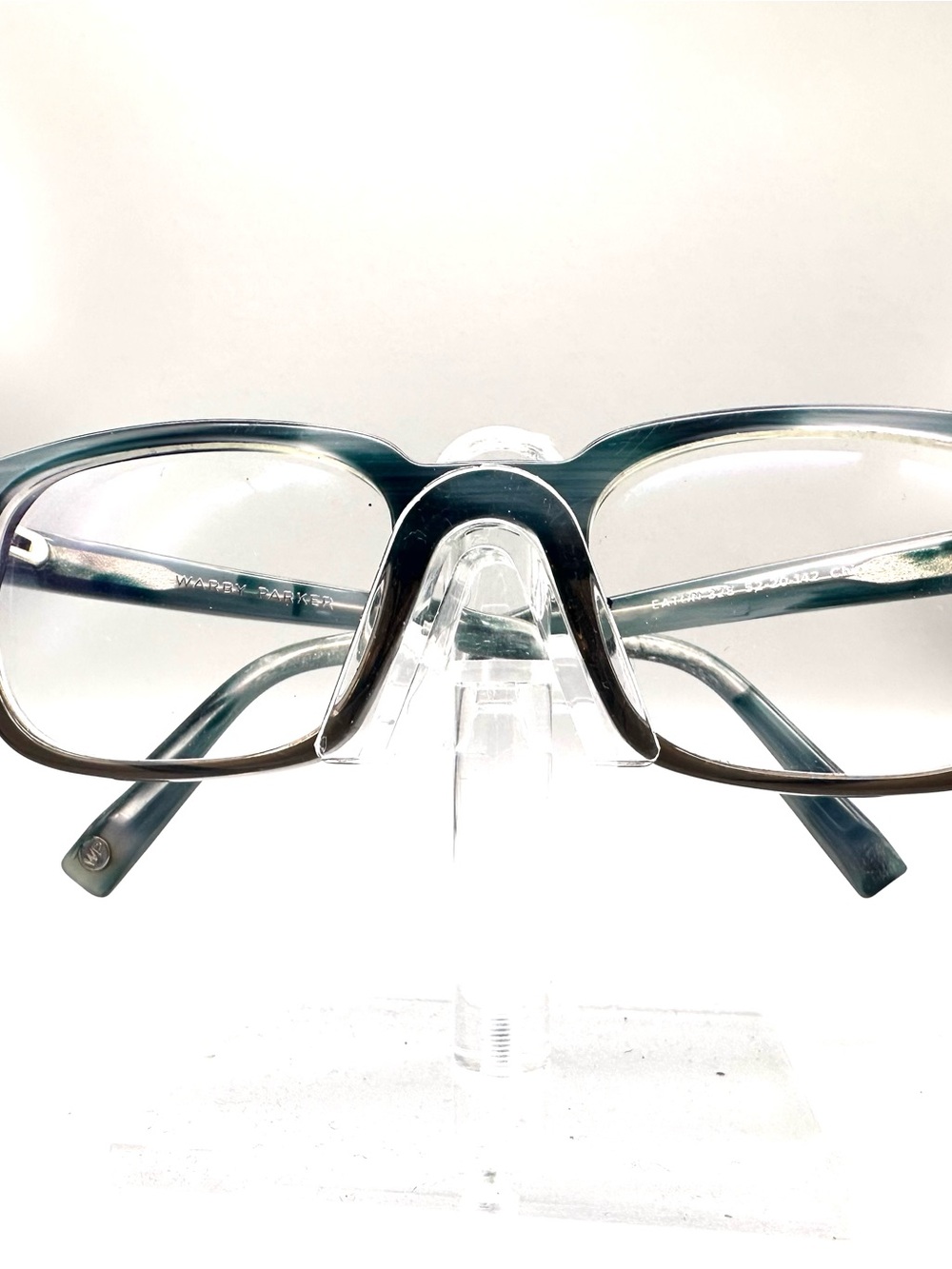 Warby Parker Eaton 328 Eyeglasses Blue Marbled Rectangular Frames 52-20-142